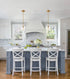 Modern Brass Glass Pendant Light for Kitchen Rod-Hung